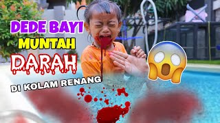 GAWAT DEDE BAYI MUNTAH DARAH DI KOLAM RENANG  CHIKAKU FAMILY [upl. by Ylloh]