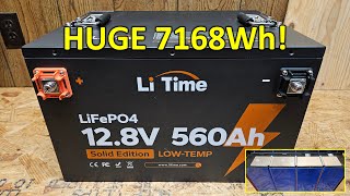 NEW LiTime 12V 560Ah LiFePO4 Battery 7168Wh Full Review and Disassembly [upl. by Lletram]