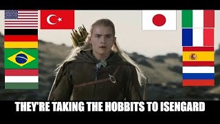 quotTHEYRE TAKING THE HOBBITS TO ISENGARDquot in Different Languages LOTR The Two Towers [upl. by Ariel]