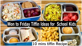 5 Easy and healthy tiffin recipes for school kidsLunchboxes for School kids [upl. by Uel955]