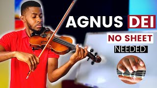 How To Play Agnus Dei On The Violin  EASY VIOLIN TUTORIAL for BEGINNERS [upl. by Eihtur]