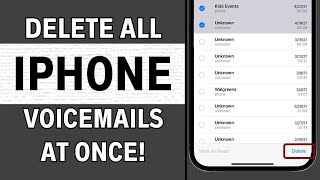 How To Delete All Voicemail On iPhone QUICK amp EASY [upl. by Aeet]