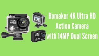 Bomaker 4K Ultra HD Action Camera with 14MP Dual Screen [upl. by Keeler31]