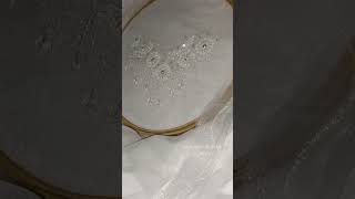 Beautiful crystal ornamentationembroiderydesign embroidery crystalworkshop diyideas viralreels [upl. by Llednew90]