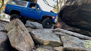 Scale Driven 110 Scale RC4WD Chevy K5 Blazer Slow Controlled Descent [upl. by Jangro441]