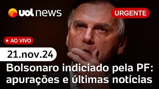 Bolsonaro indiciado por golpe pela PF Moraes mantém delação de Mauro Cid e mais notícias  UOL News [upl. by Nylesoy]