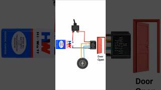 Door Open Alarm Circuit using Hall Effect Sensorshorts youtubeshorts viral trending gktechnical [upl. by Anauj]