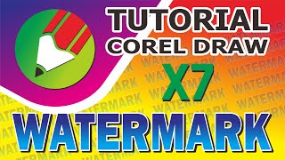 cara membuat watermark di coreldraw [upl. by Morgun799]