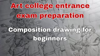 Composition drawing art college entrance exam preparation drawing for beginners [upl. by Tonnie751]