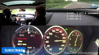 Jaguar XJ 20T 0240 kmh NICE Acceleration amp Top Speed Run on Autobahn [upl. by Enayr577]