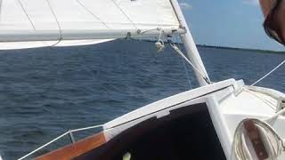 Sailboat For Sale Shallow Draft Norwalk Island Sharpie 23 feet [upl. by Kcirdot]