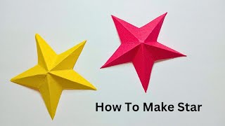 How To Make Perfect STAR ✨ with Paper DIY Paper Star Diwali Decoration Craft Ideas [upl. by Ofori]