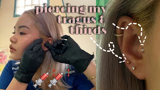 DIY Tragus amp Upper Lobe Piercing  Effie Nica [upl. by Cassady]