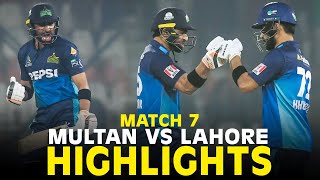 Full Highlights  Multan Sultans vs Lahore Qalandars  Match 7  HBL PSL 9  M2A1A [upl. by Elleahcim]