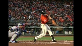 Evan Longoria Home Run Swing Slow Motion 201815 [upl. by Eelanna]