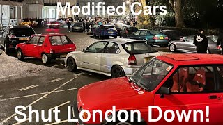 Modified Cars Gridlock London GMST LDN NYE [upl. by Labina]