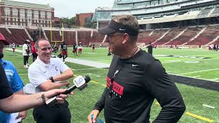 Scott Satterfield  Fall Camp Day 1 [upl. by Aihsinyt]