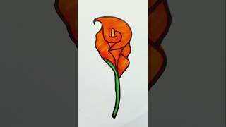 Beautiful flower drawing🔥💐artvdrawing easy trend viralart yt ytshorts ytvideo [upl. by Enailil]