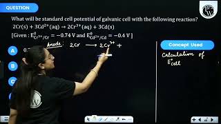 What will be standard cell potential of galvanic cell with the following reaction\2 Cr  s 3 [upl. by Gaiser813]