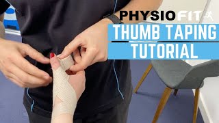 Basic support taping for a sprained thumb injury by Physio Fit Adelaide [upl. by Cai]