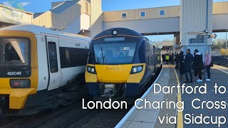 Dartford to London Charing Cross Train Journey via Sidcup  Southeastern Class 707 [upl. by Rodd47]