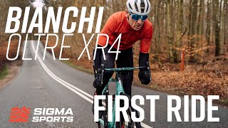 Matt Stephens Bianchi Oltre XR4 CV Disc Road Bike First Ride  Sigma Sports [upl. by Jilly]