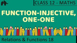 Maths Relations amp Functions part 18 function  Injective oneone CBSE class 12 Mathematics XII [upl. by Llennahc]