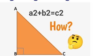 pythagoras theorem  a2 b2  c2 how 🤔🤔 [upl. by Naujat]