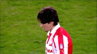 Ref nutmegged as Fejsa scores good goal for Olympiakos [upl. by Alard571]