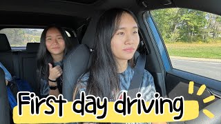 Janet and Kates First Day of Driving [upl. by Ireva]