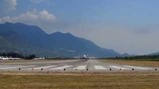 Tivat Airport  Boeing 767 takeoff [upl. by Astrea692]