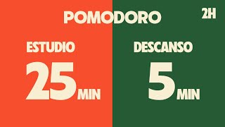 25  5 temporizador pomodoro  2 horas de estudio con mensajes motivadores [upl. by Aurelius]