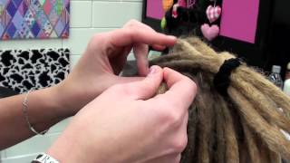 DreadlocksTutorial Work away loose hairs in your natural Dreads [upl. by Gerdy992]