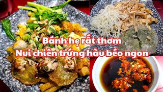 Sài Gòn cư xá Bình Thới quận 11 BỘT CHIÊN BÁNH HẸ Văn Ký rất thơm NUI XÀO TRỨNG HÀU TƯƠI BÉO [upl. by Doak]