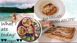 What I ate today  VEGAN LASAGNA RECIPE [upl. by Anelehs]