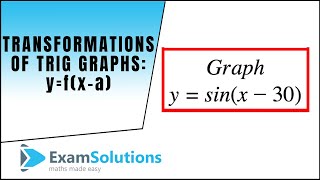 Transformations of Trig Graphs yfxa type ExamSolutions [upl. by Niletac]