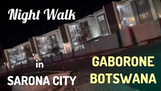 Night Walk in Sarona City Gaborone Botswana travel vacation tourism [upl. by Iow]