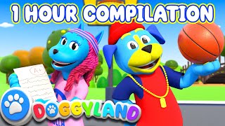 Doggyland 🐶 1 Hour Compilation 🐶  Eat Your Veggies Dreams  More Kids Songs amp Nursery Rhymes [upl. by Jillayne]