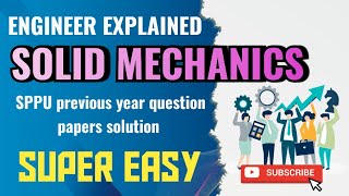 solid mechanics sppu privous year question paper solution MAY JUNE 2022 sppu mechanicalengineering [upl. by Amati827]