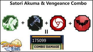 Satori Akuma amp Vengeance Combo  Shindo Life Combo  Shindo Life  SL2 [upl. by Ellimac]