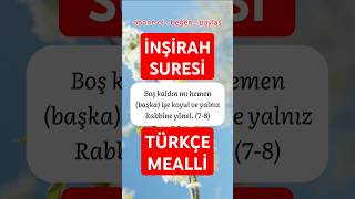 İnşirah Suresi  Mevlan Kurtishi  Türkçe Meal dualar inşirahsuresi kuran [upl. by Dowski]