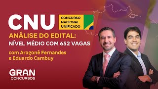 CNU  Concurso Nacional Unificado  Análise de Edital Nível Médio com 652 vagas  Bloco 8 [upl. by Kathye]