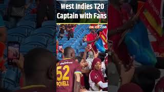 West Indies Cricket Rovman Powell Celebrates T20 Series Win with Fans ytshorts [upl. by Schnell71]