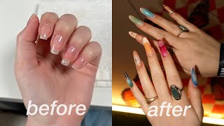 HOW TO DO YOUR NAILS AT HOME LIKE A PRO aesthetic coachella nails [upl. by Estevan147]