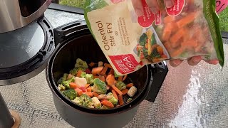 Air Fryer Frozen Vegetables  How To Cook Frozen Mixed Stir Fry Vegetables In The Air Fryer [upl. by Suiremed]