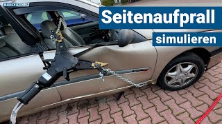 Auto zerstören für Feuerwehrübung  Seitenaufprall simulieren [upl. by Trin466]