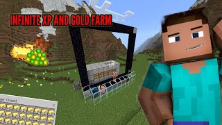 Infinite Gold and XP Farm  Minecraft 120  PocketJavaBedrockXbox [upl. by Fabiano]