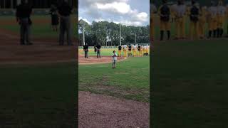 Emmett sings the National Anthem at the Savannah Bananas 2020 [upl. by Ylam]