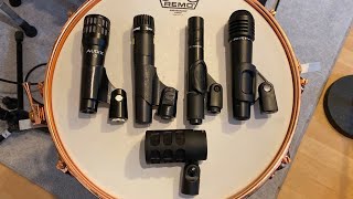 Snare Drum Microphone Comparison  Shure SM57 Audix i5 Beyerdynamic TG i51 amp M201 Lewitt MTP440 [upl. by Roda]