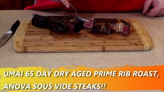 UMAI 65 DAY DRY AGED PRIME RIB ANOVA SOUS VIDE STEAKS [upl. by Ennagroeg]